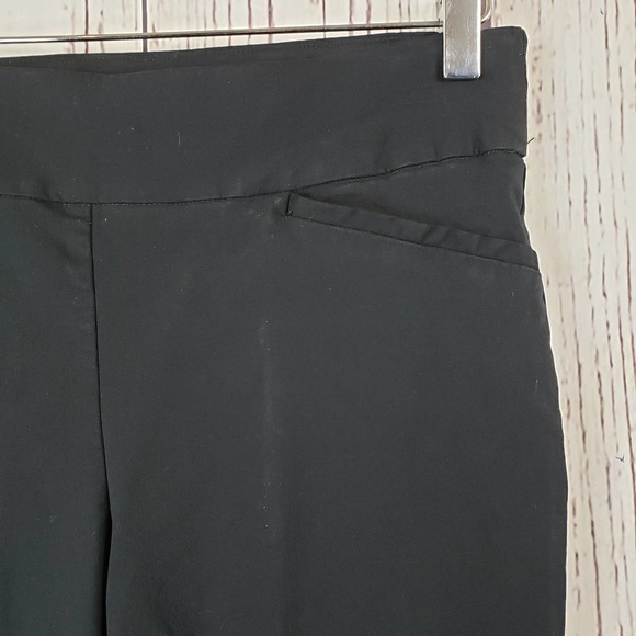 Chicos Perfect Stretch Pants Womens Size 0 Flat Front Straight Leg Black - Picture 3 of 7